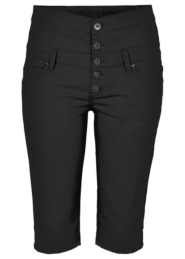 Bermude din material elastic cu bumbac
