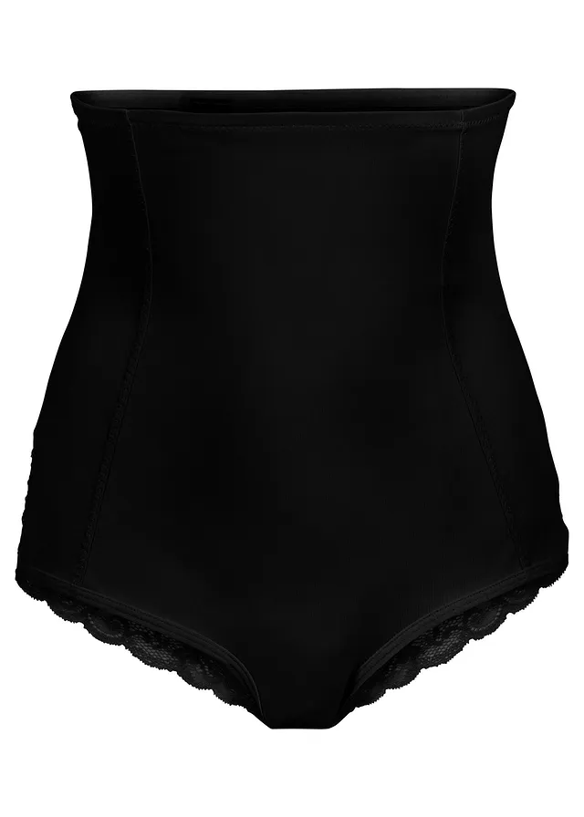 Sterk corrigerende hipster met kanten inzetstuk • zwart • bonprix online shop