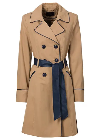 Trenchcoat in A-lijn • mat camel • bonprix online shop