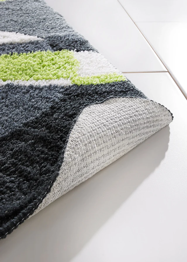 Badmat met kleurrijke print, Kleur: groen