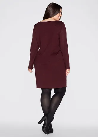 Gebreide jurk, Kleur: donkerrood