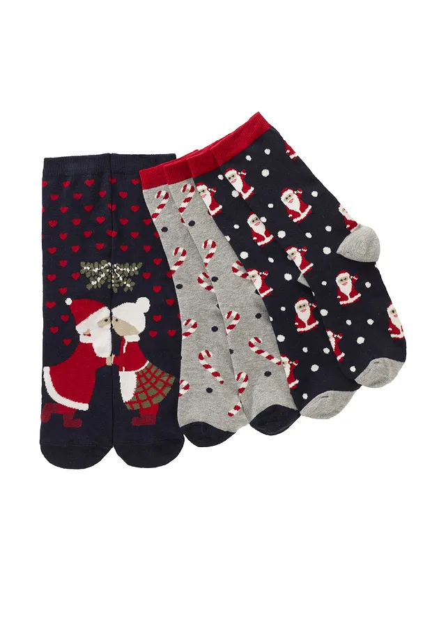 Vianočné ponožky (3 ks) bio bavlna