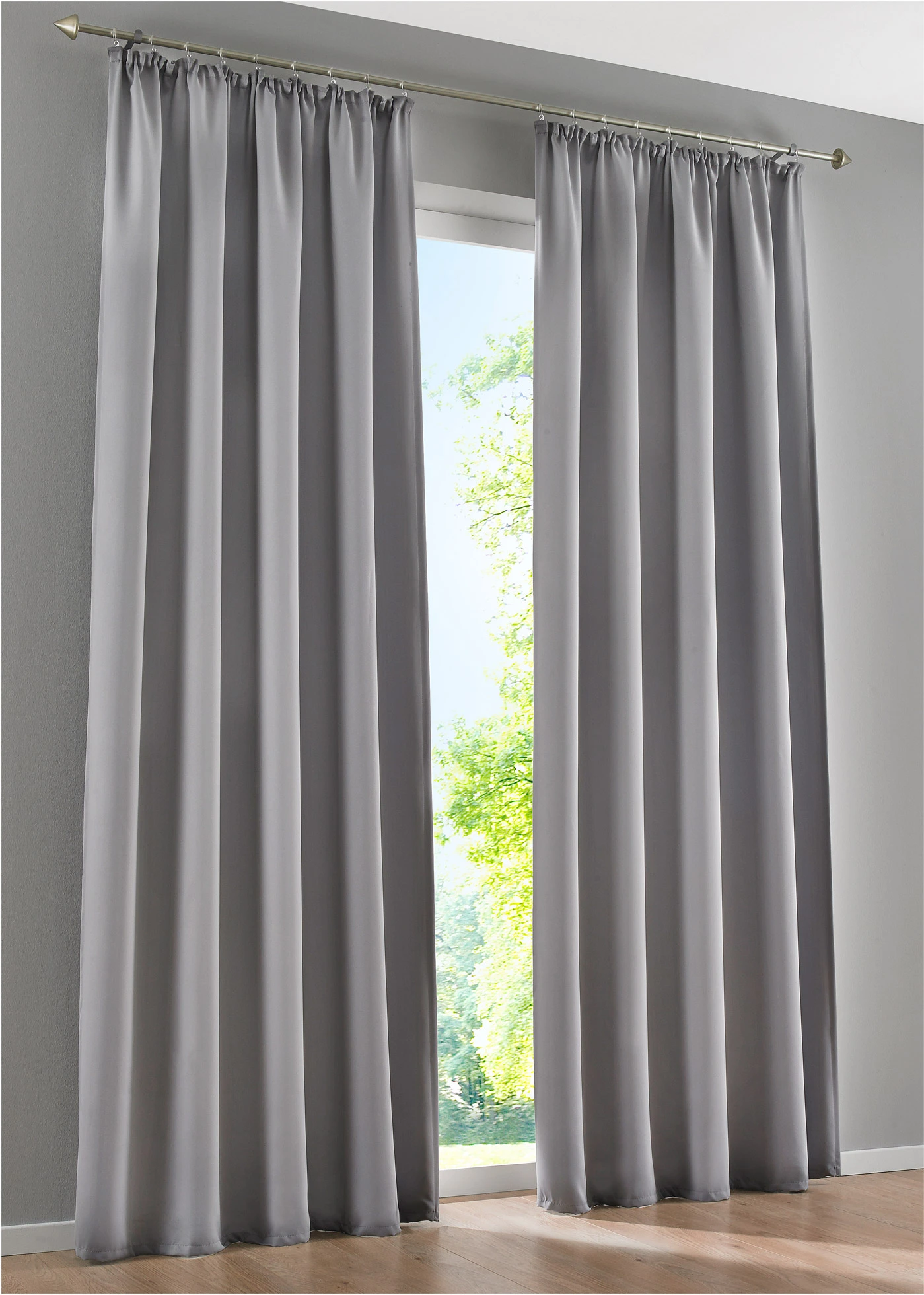 Rideau obscurcissant (1 pce), nombreuses tailles • gris clair • Boutique bonprix