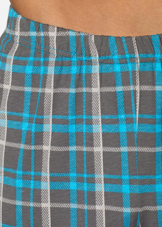 Pyjama 100% coton à manches longues • turquoise carreaux • product-page.page-title-suffix