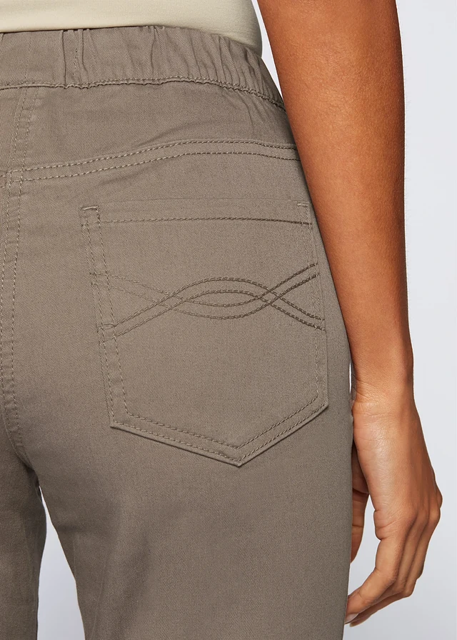 Pantalon 7/8 à taille élastiquée • taupe • product-page.page-title-suffix