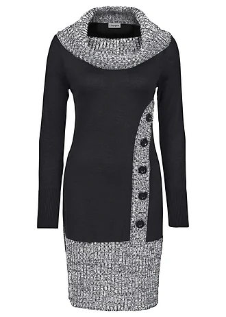 Robe ajustée en maille avec col châle