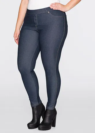 Farmer hatású legging, szín: kék denim