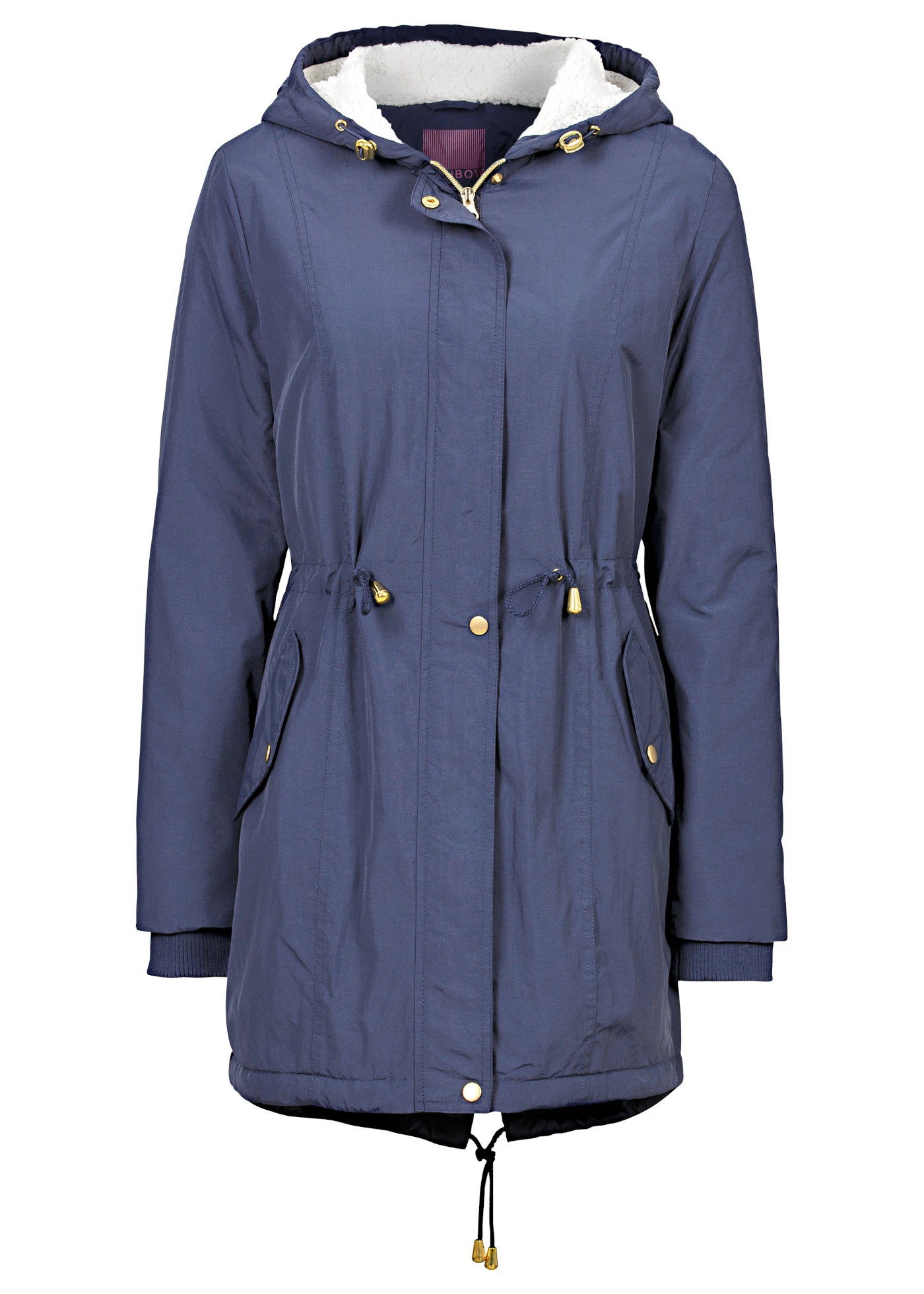 Parka met teddy fleece • donkerblauw • bonprix online shop