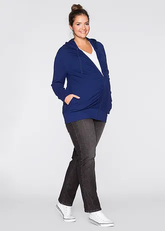 Základní těhotenské tričko z organické bavlny (2 ks v balení), barva: černá + bílá