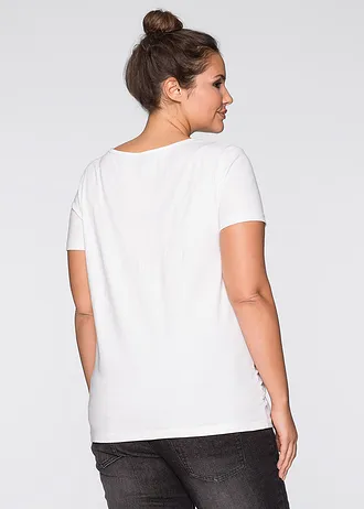 Základní těhotenské tričko z organické bavlny (2 ks v balení), barva: černá + bílá