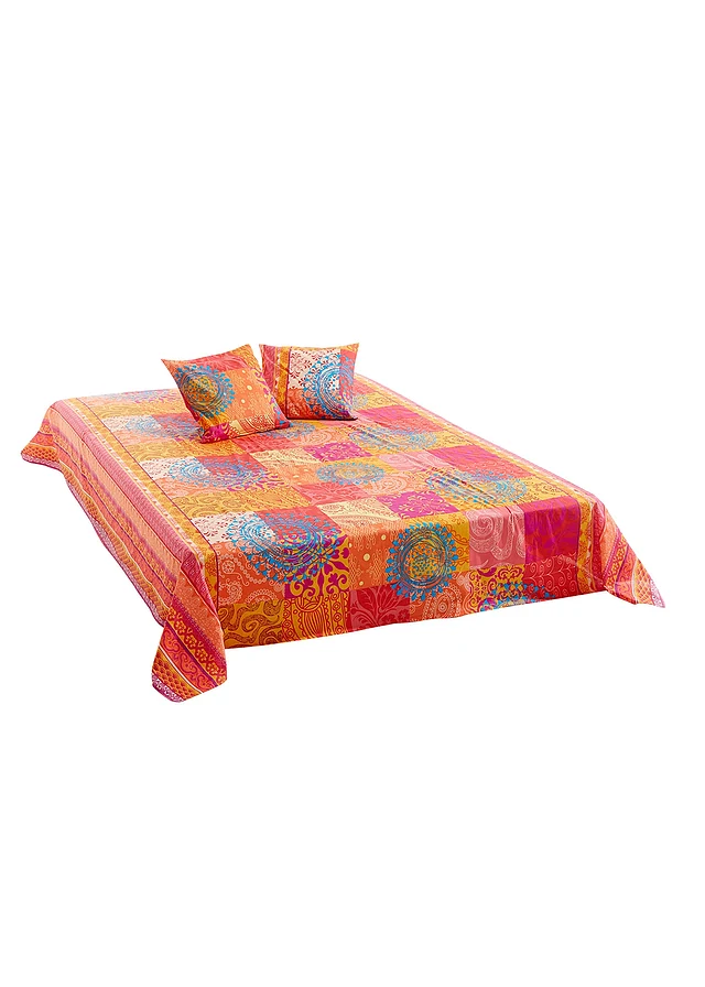 Plaid met patchworkprint, Kleur: multicolor