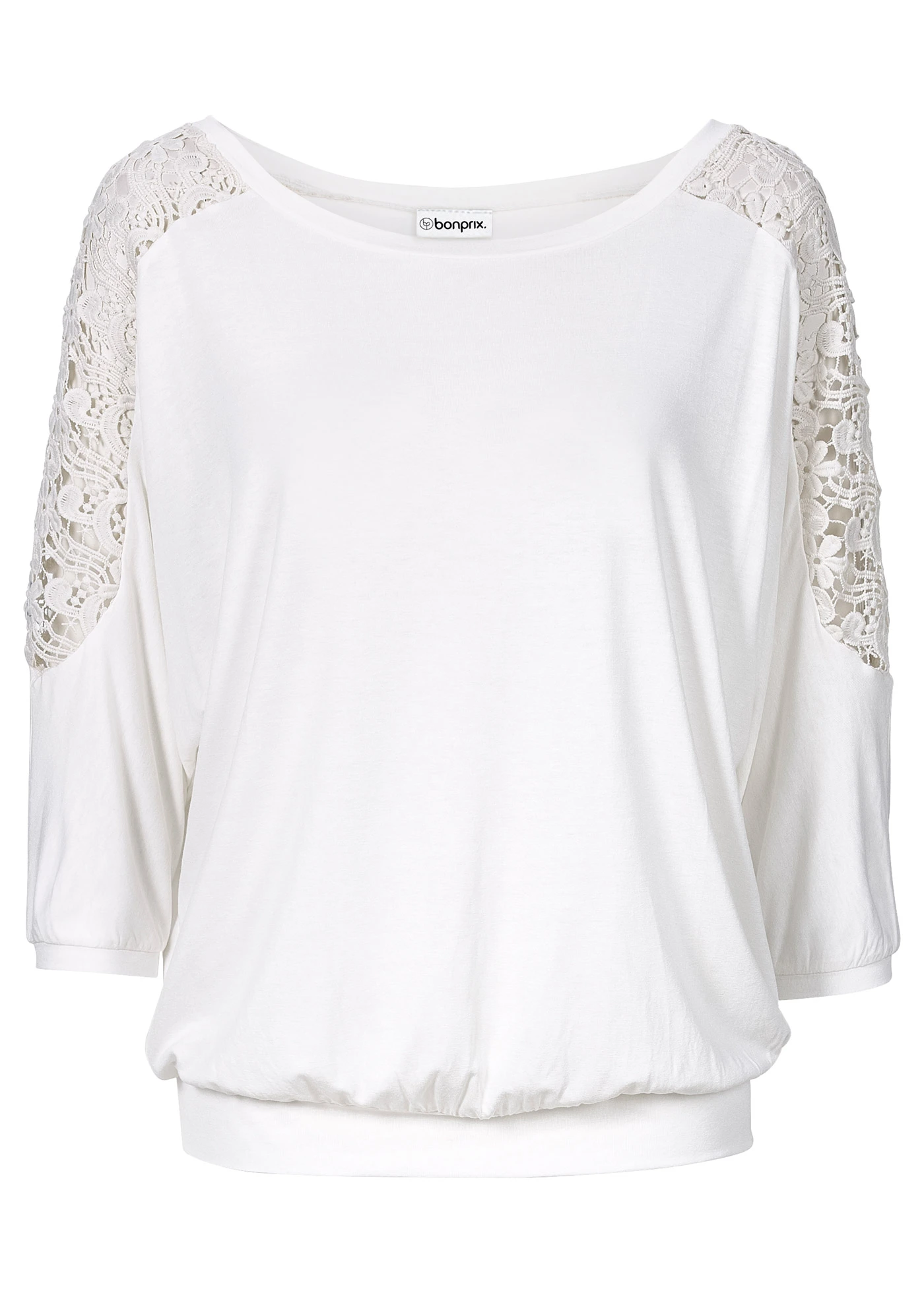 Oversized shirt in een viscosemix • wolwit • bonprix online shop