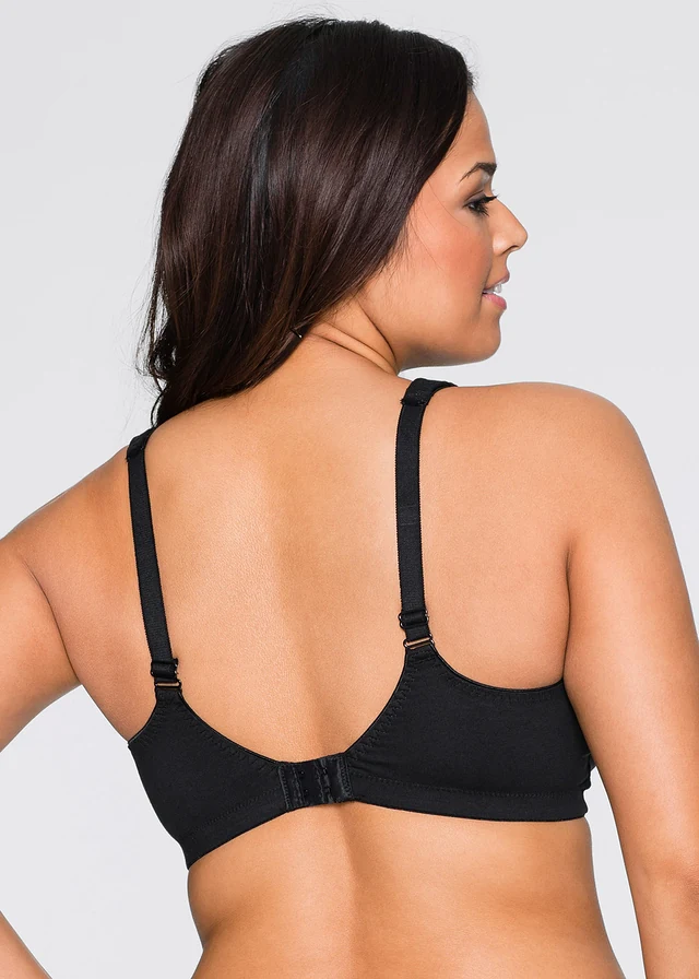 Bh zonder beugels met biologisch katoen (set van 2), Kleur: zwart+wit