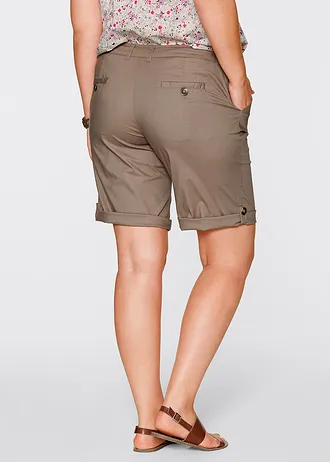 Strečové bermudy, barva: hnědošedá