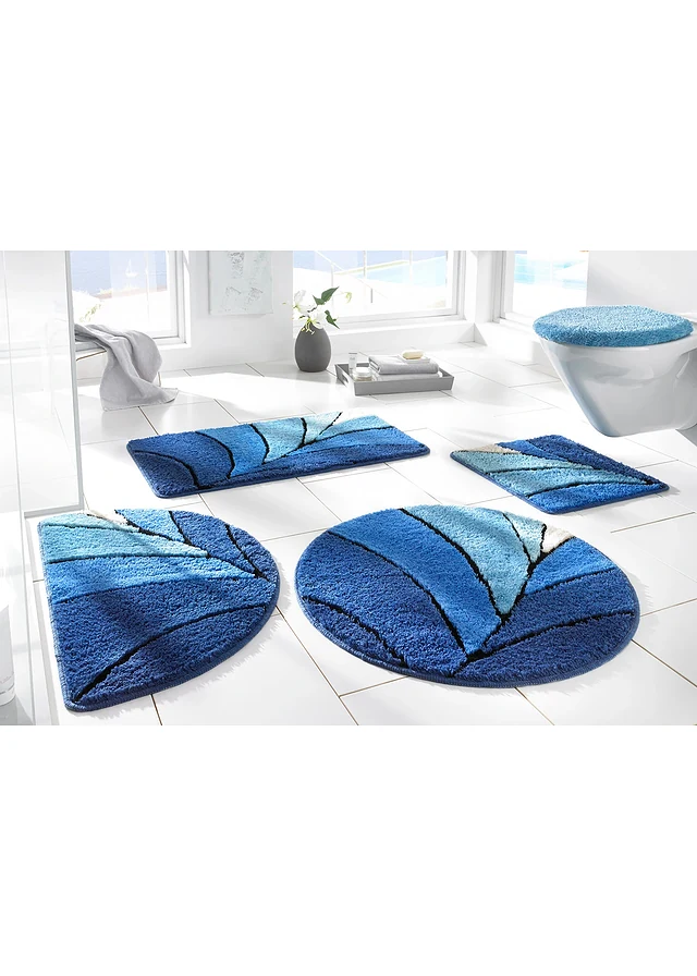Tapis de bain à longues mèches • bleu • product-page.page-title-suffix