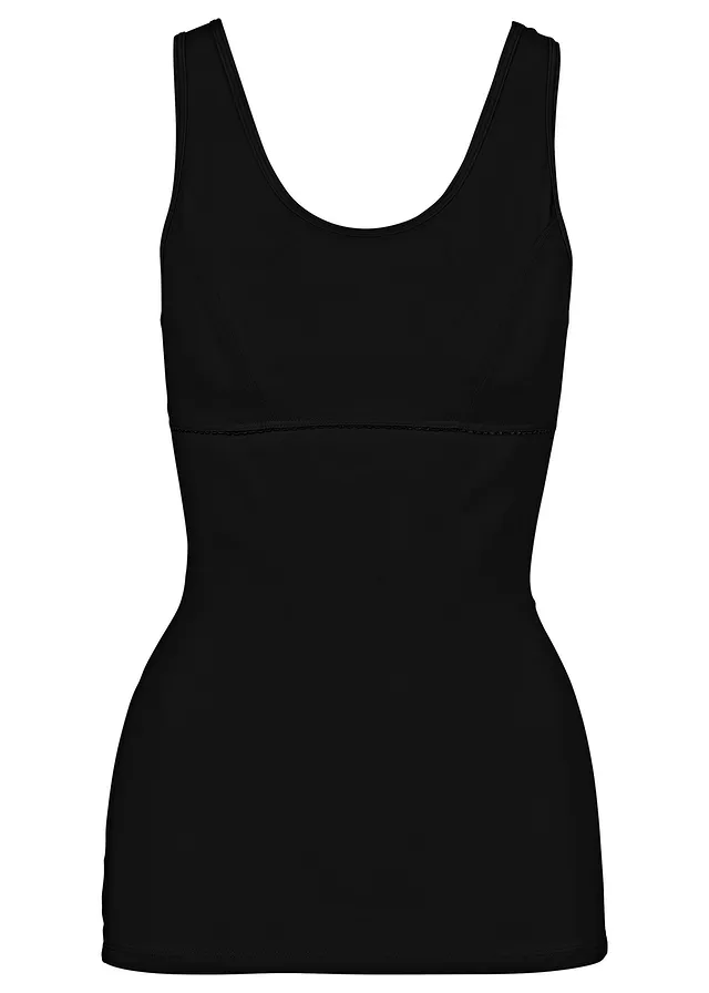 Stahovací top, silný tvarující efekt • černá • bonprix obchod