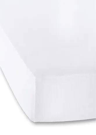 Žerzejové napínací prostěradlo 40 cm, barva: bílá