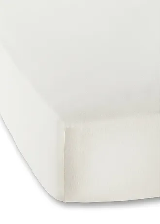 Žerzejové napínací prostěradlo 40 cm • bílá offwhite • bonprix obchod