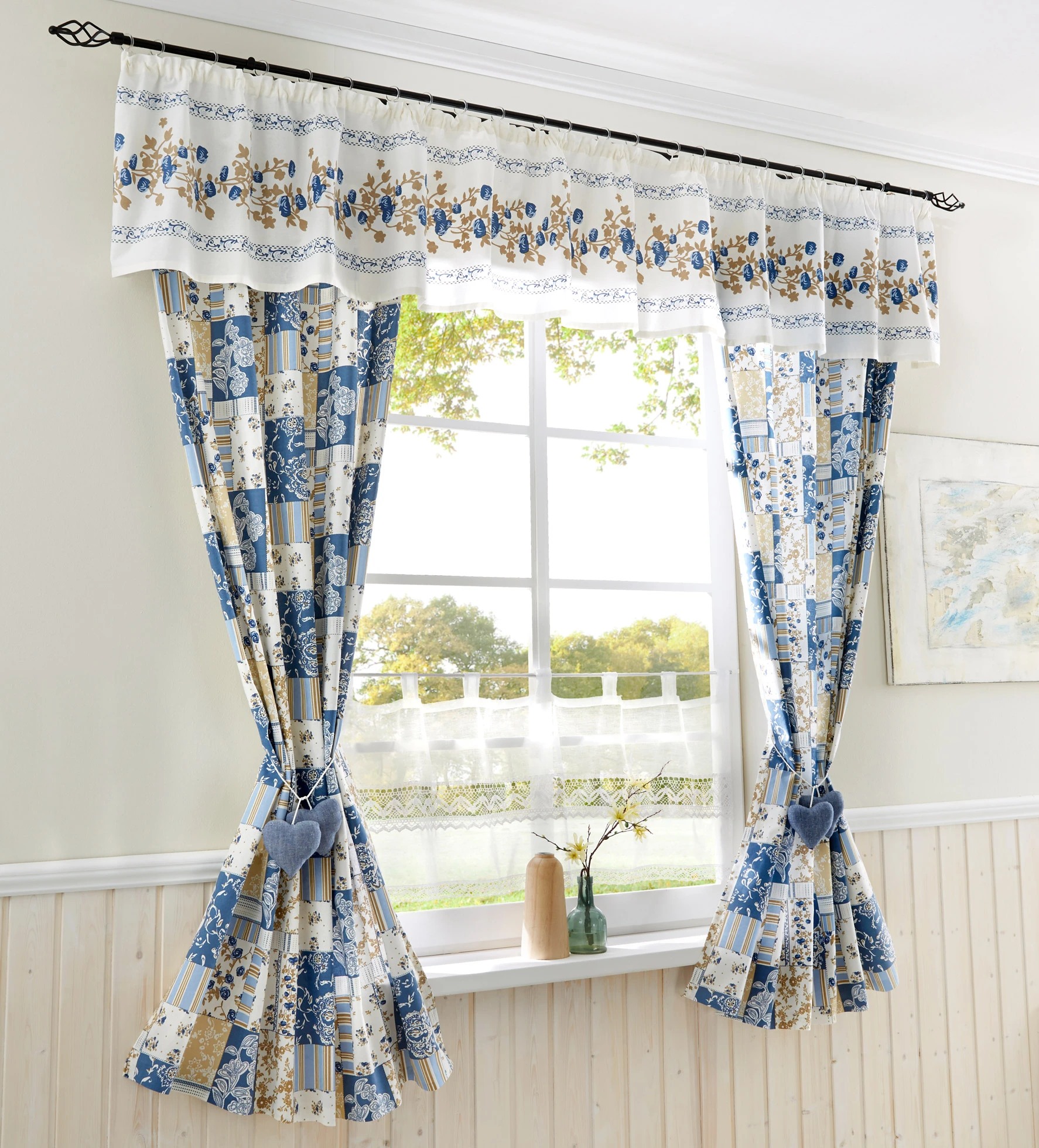 Brise-bise à bordure au crochet • blanc • Boutique bonprix