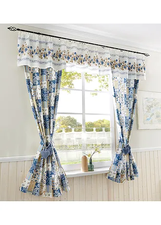 Vitrážková záclona s háčkovaným lemem • bílá • bonprix obchod