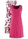 Lot de 2 robes en jersey, Couleur: beige galet à fleurs + rouge baie uni