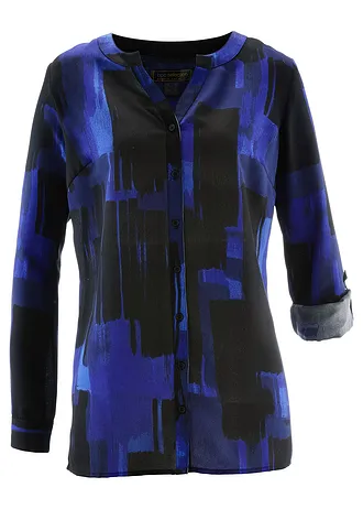 Lange blouse met print • saffierblauw/zwart • bonprix online shop