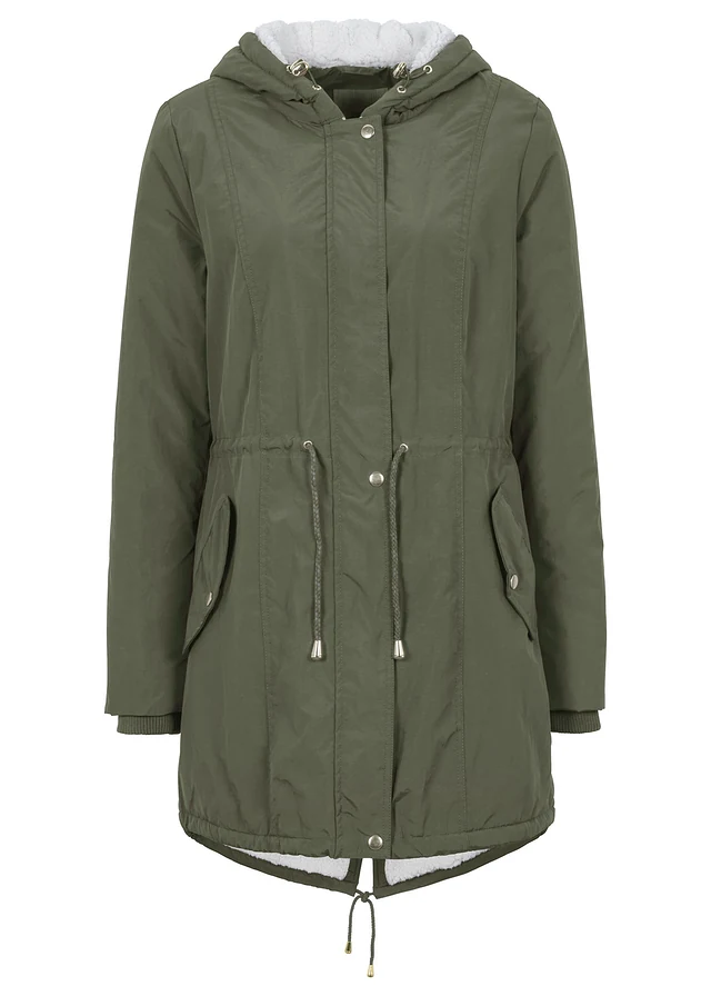 Parka met teddy fleece