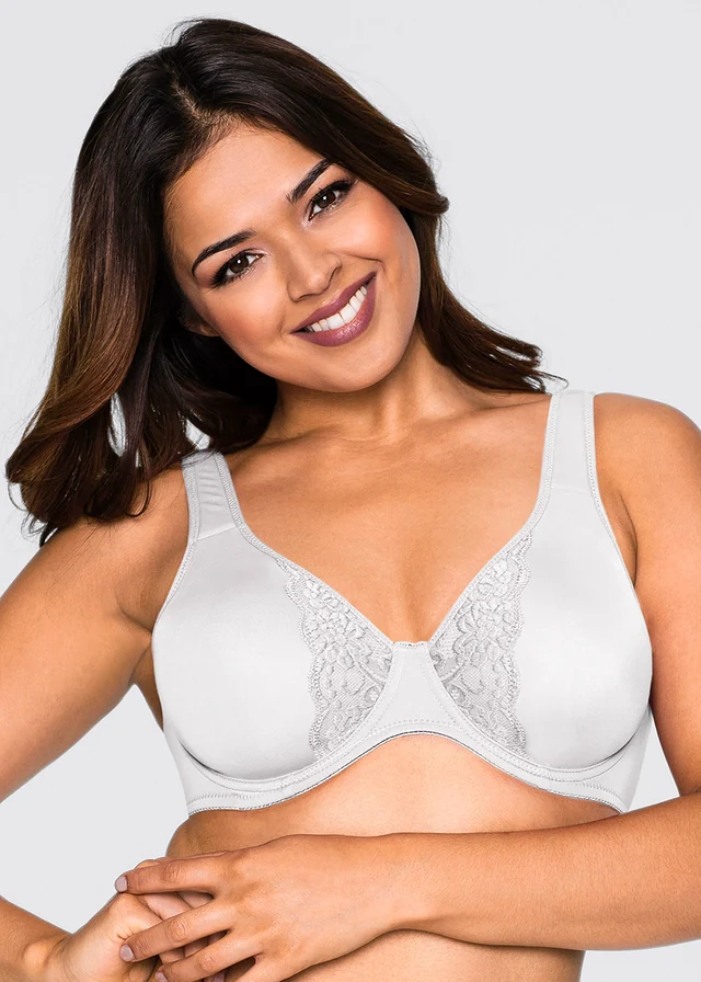 Soutien-gorge minimiseur à bretelles rembourrées, Couleur: blanc