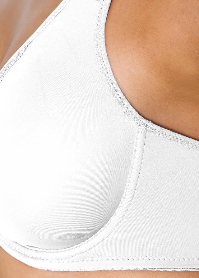 Minimizer bh met gewatteeerde bandjes, Kleur: wit