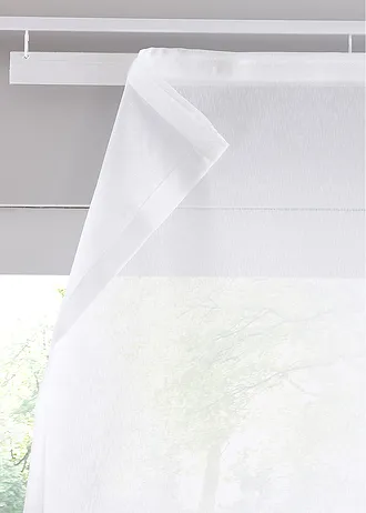 Panneau coulissant en voilage aspect lin (1 pce.) • blanc • Boutique bonprix