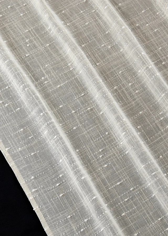 Gordijn met structuur in diverse maten (1 stuk), Kleur: ecru