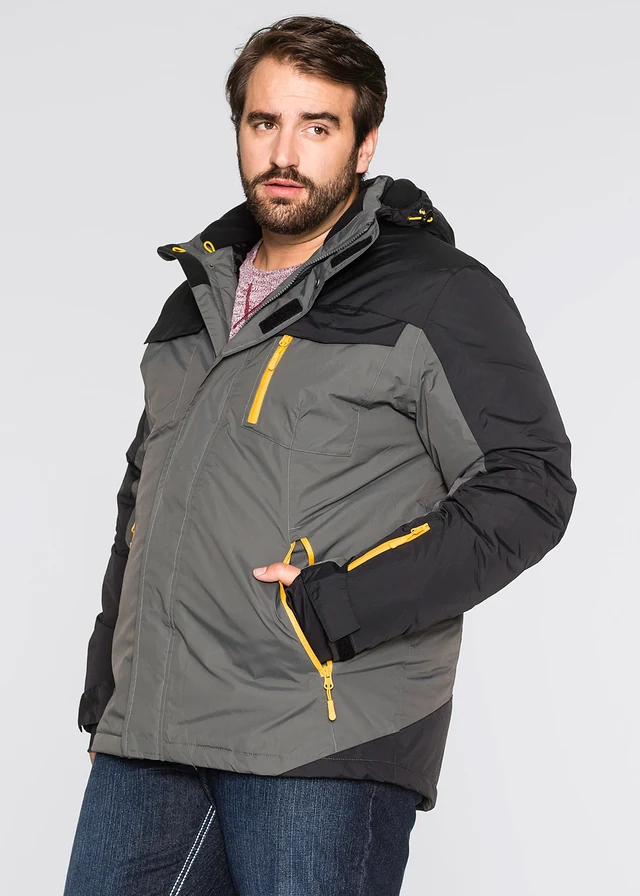 Outdoor winterjas, Kleur: antraciet-zwart