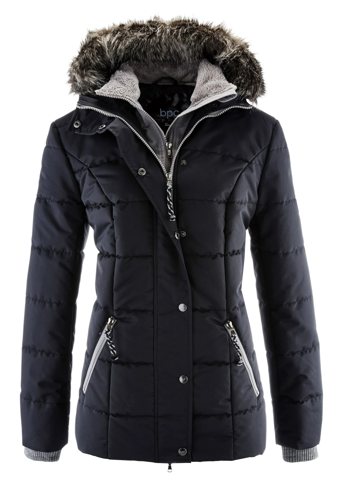 Zimní bunda se vzhledem 2 v 1 • černá • bonprix obchod