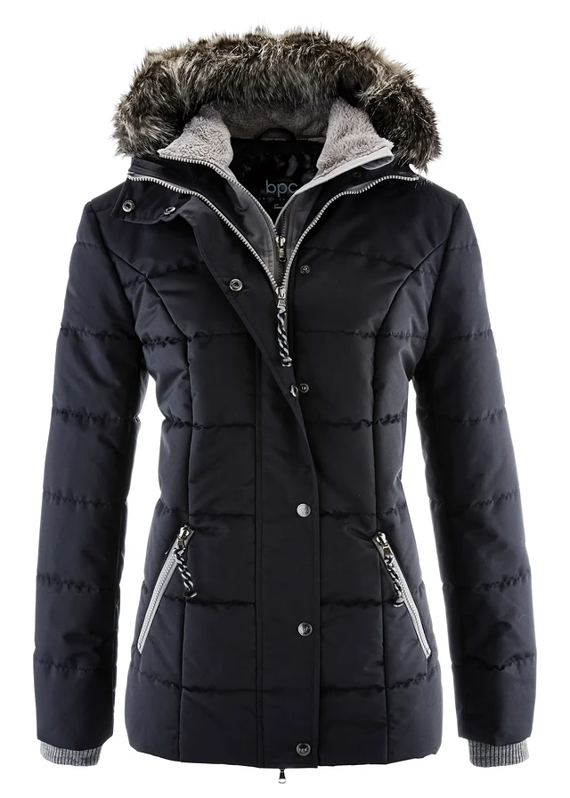 Veste d’hiver style 2 en 1, Couleur: noir