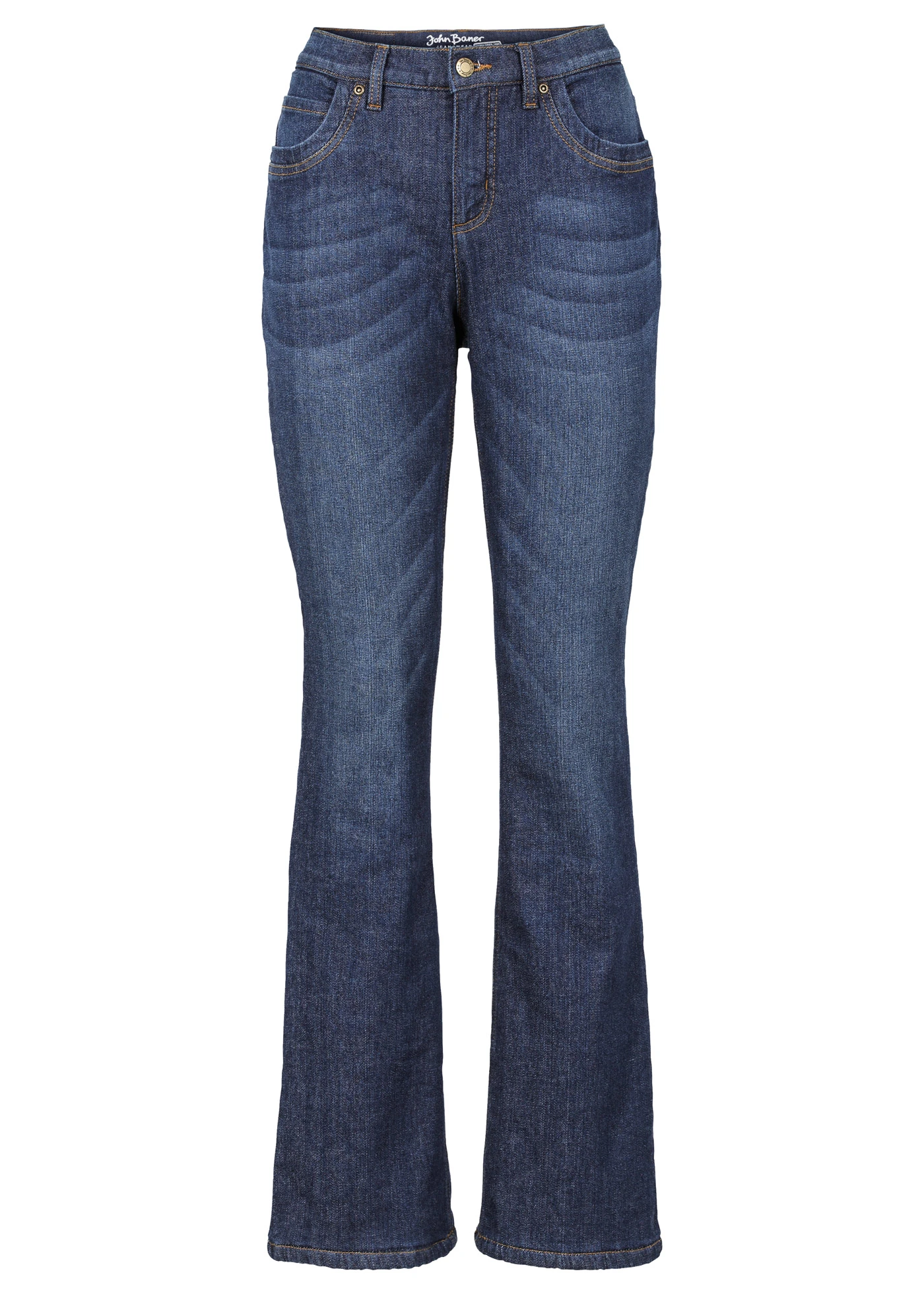 Termo džíny Bootcut, High Waist • tmavě modrá used • bonprix obchod