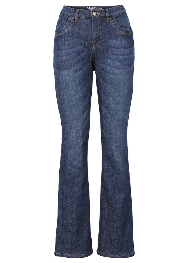 Termo džíny Bootcut, High Waist • tmavě modrá used • bonprix obchod