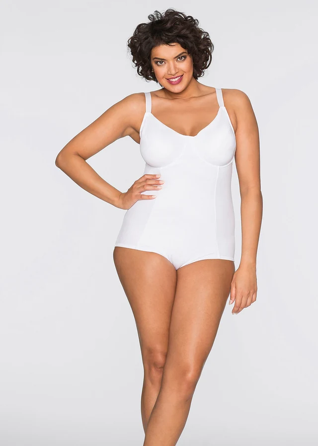 Body sculptant, maintien modéré, Couleur: blanc