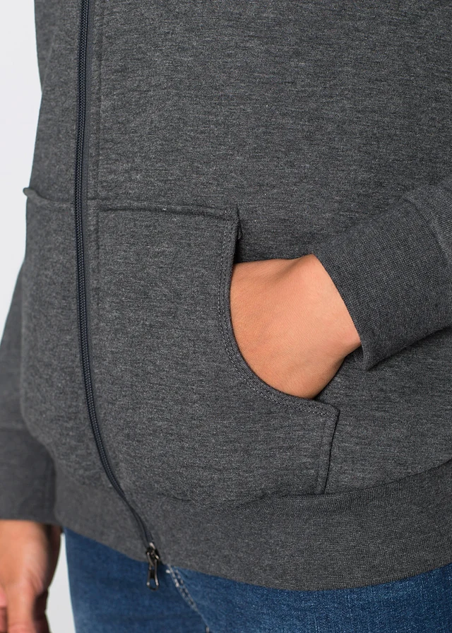 Zwangerschaps sweatvest / draagvest met zachte binnenkant • antraciet gemêleerd • product-page.page-title-suffix