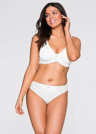 Soutien-gorge moulé à bretelles rembourrées, Couleur: blanc