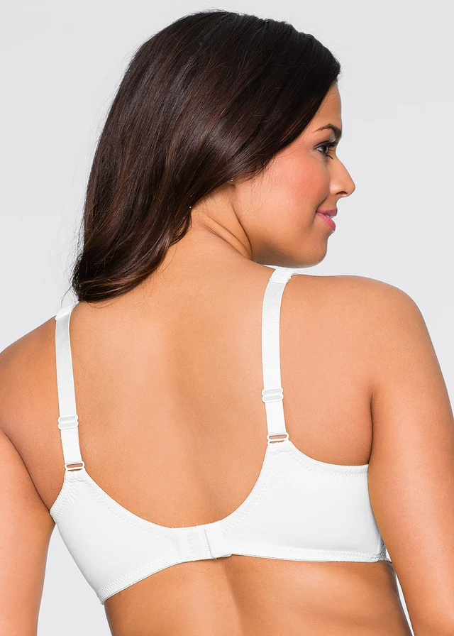 T-shirt bh met gewatteerde bandjes, Kleur: wit