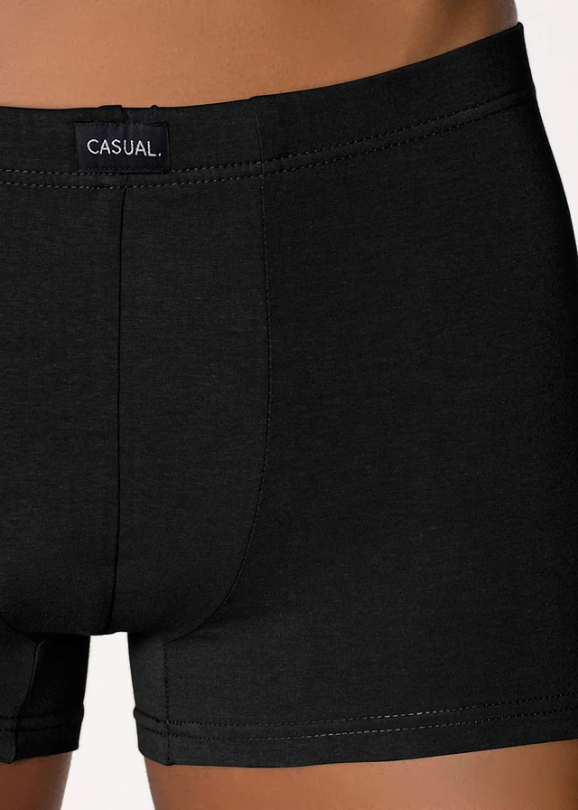 Chilot boxer mulat cu bumbac (set/3 buc.), culoare: negru