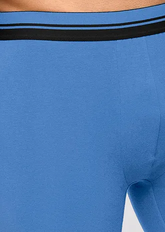 Strakke lange boxershorts (set van 2), Kleur: zwart + middenblauw