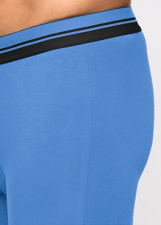 Dlhé boxerky s bavlnou (2 ks), priliehavé • čierna/stredne modrá • obchod bonprix