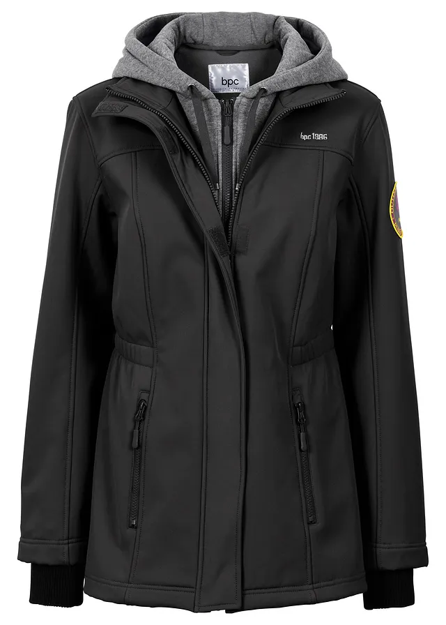 Soft-shell bunda 2 v 1, dlhá, odolná voči vode