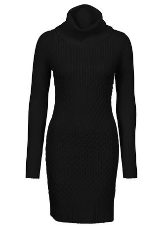 Robe pull ajustée à col boule