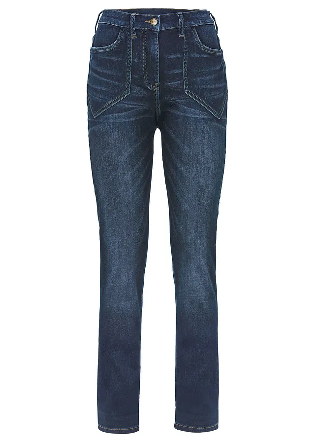 Blugi drepți High Waist, Stretch