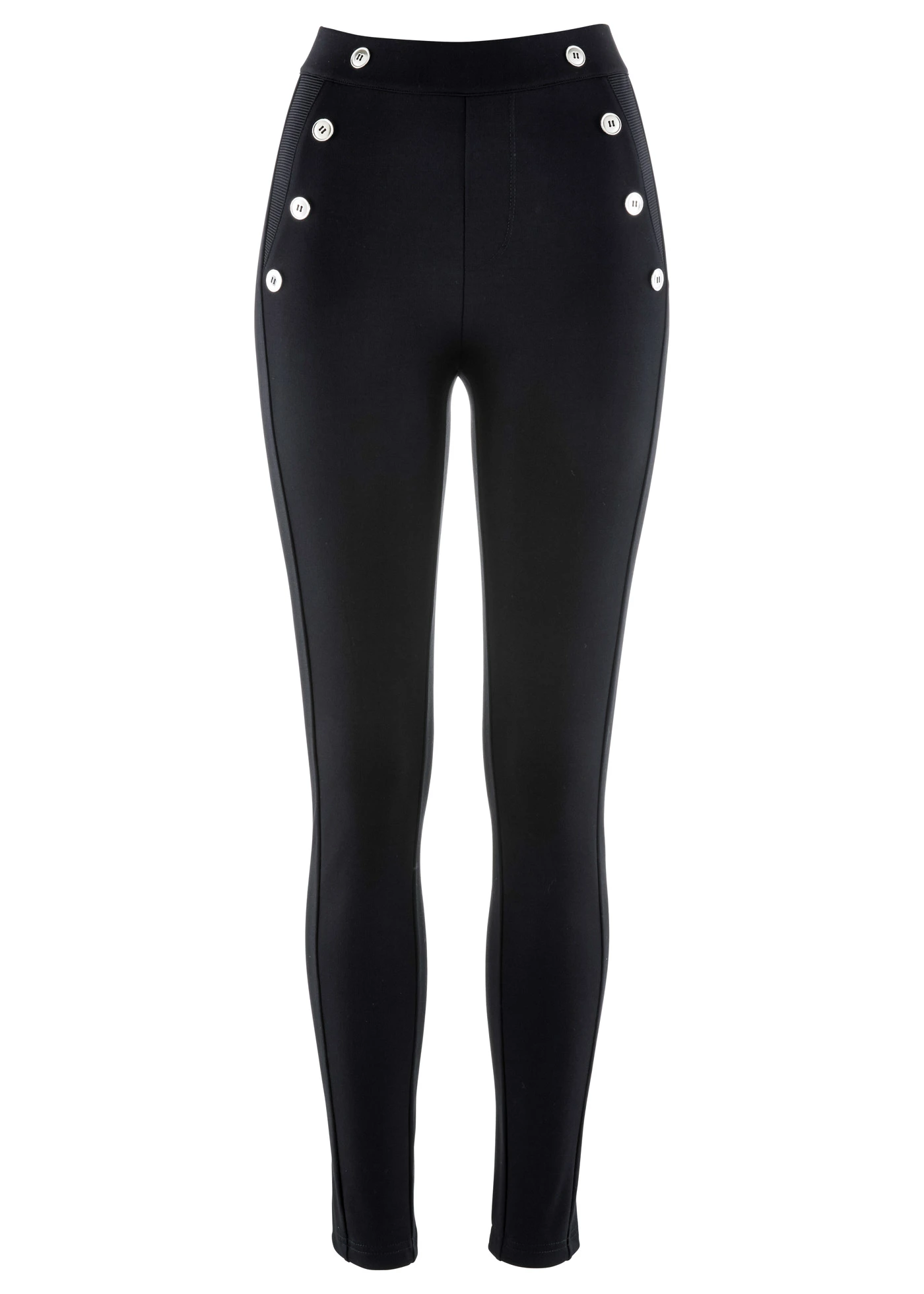 Legginsy z wygodnego materiału punto di roma • czarny • sklep bonprix