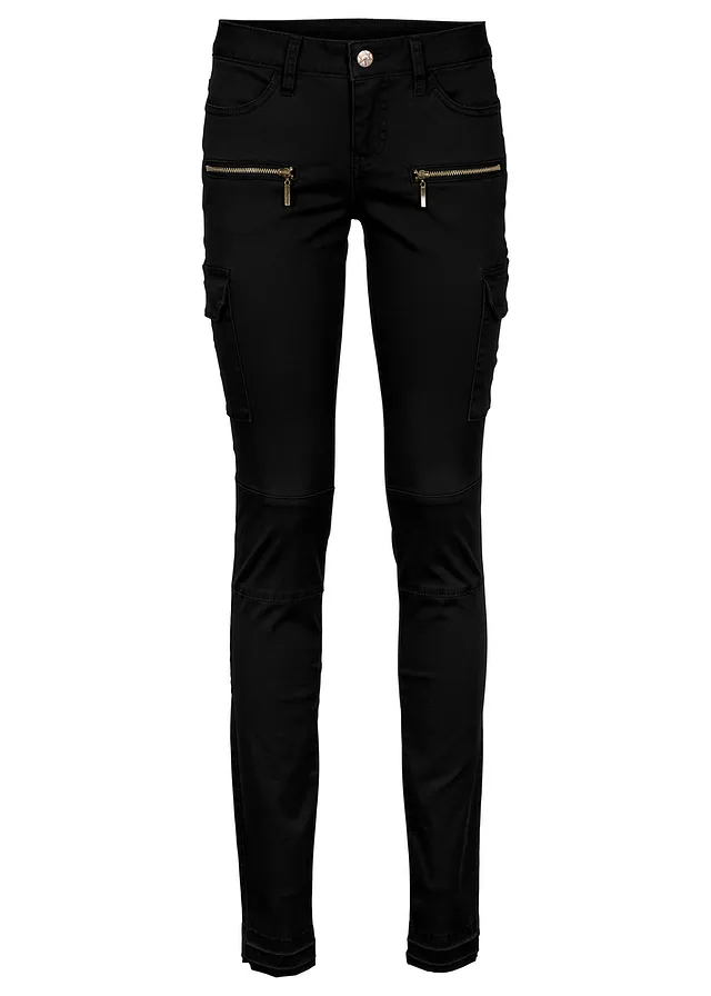 Pantaloni cargo din amestec elastic de bumbac