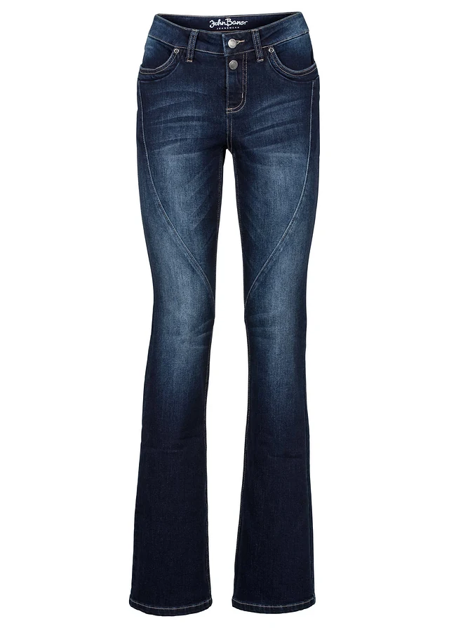 Bootcut stretch jeans, mid waist