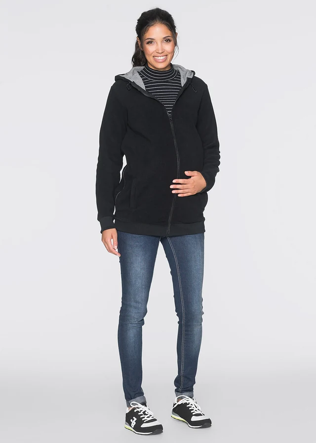 Veste 2en1 en polaire pour la grossesse avec fonction portage • noir • product-page.page-title-suffix